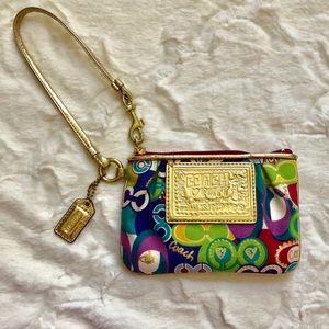 Colorful Coach POPPY Wristlet